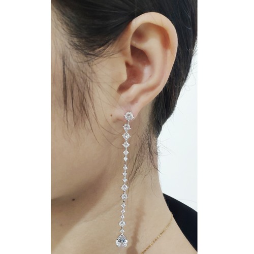 AAA Cubic Zirconia Long Drop Earring