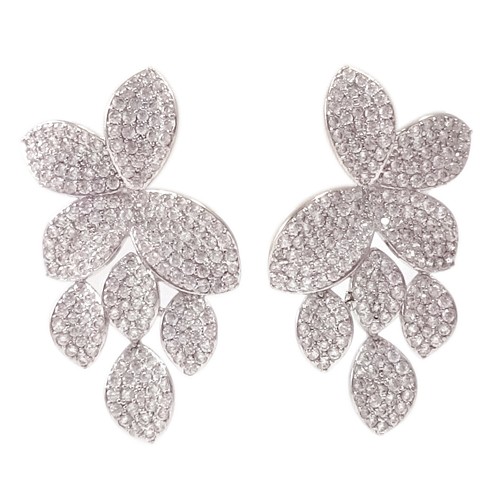 CZ Pave Flora Statement Earring