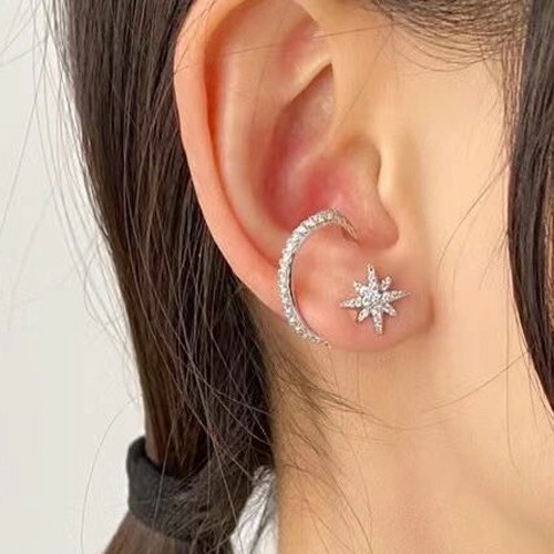 Cubic Zirconia Pave Ear Cuff, Star Ear Cuff