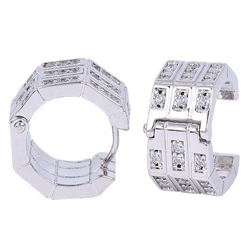 Cubic Zirconia Pave Huggie Earring