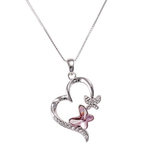 Heart Crystal Pendant Necklace