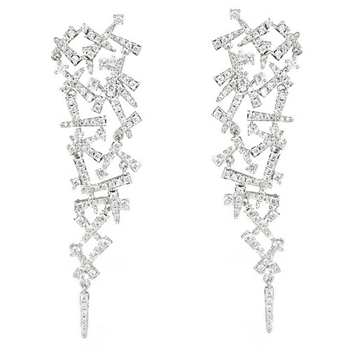 Statement Earring, Made with Cubic Zirconia