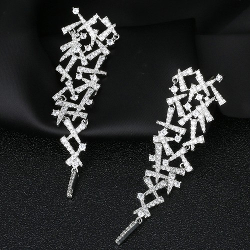 Statement Earring, Made with Cubic Zirconia