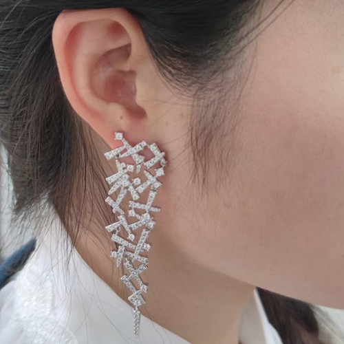 Statement Earring, Made with Cubic Zirconia